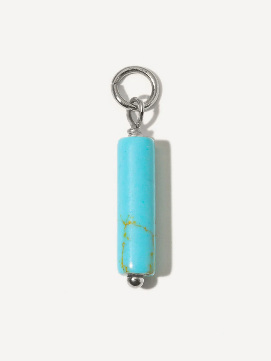 19x4mm Graceful Column Blue Ohrring-Charm - Image 2