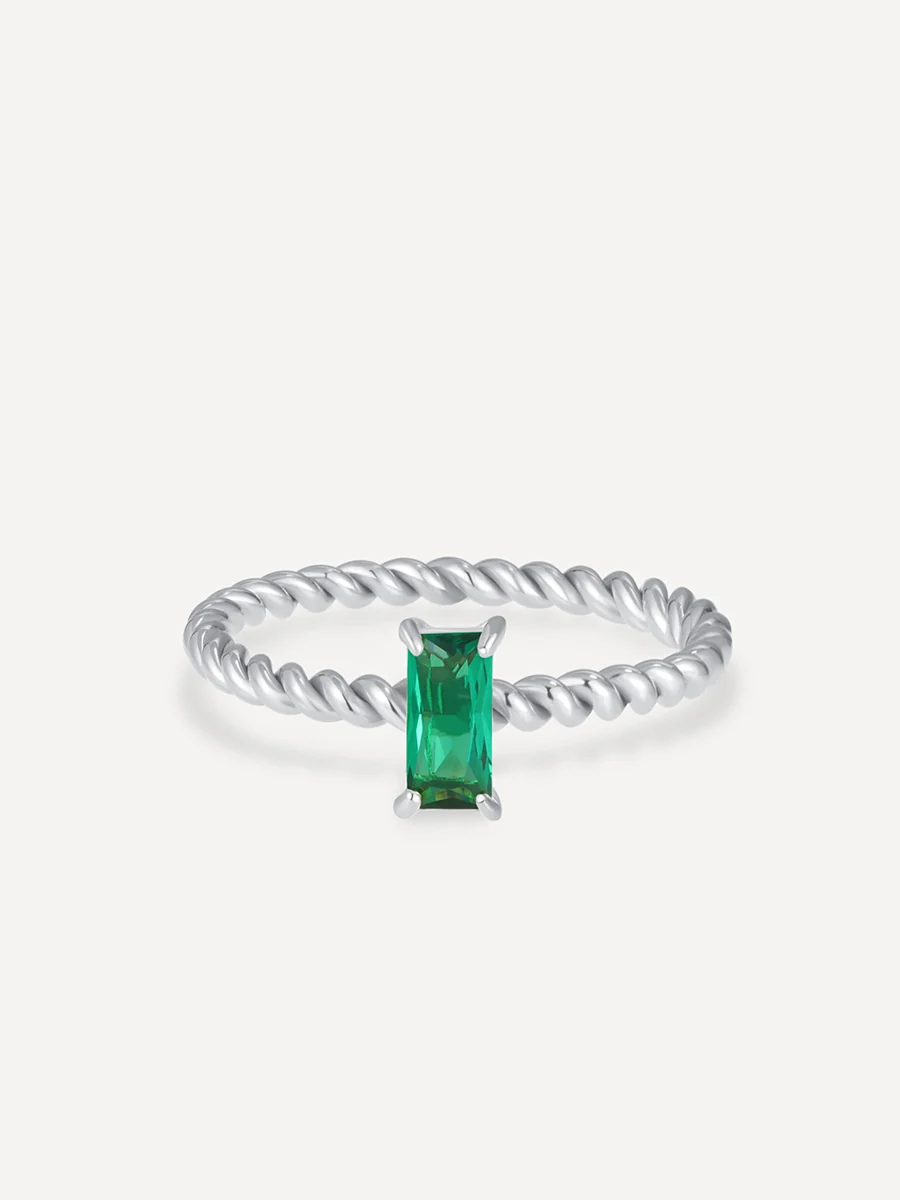 Green Precious Twist Ring - Image 3
