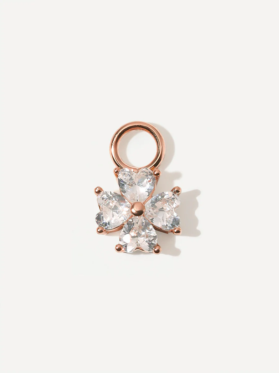 6,6x6,6mm Heart Petal Ohrring-Charm - Image 3
