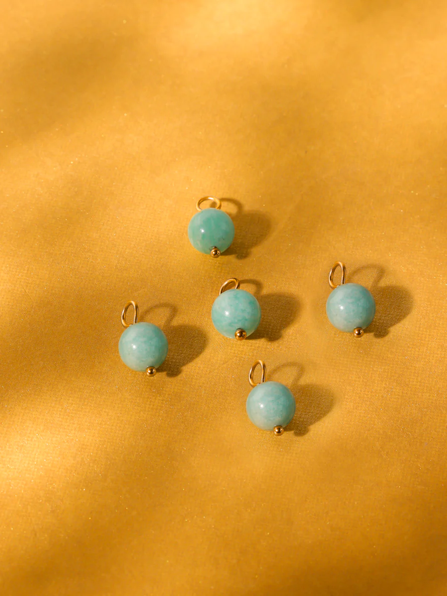 8,4mm Lake Green Ohrring-Charm - Image 2