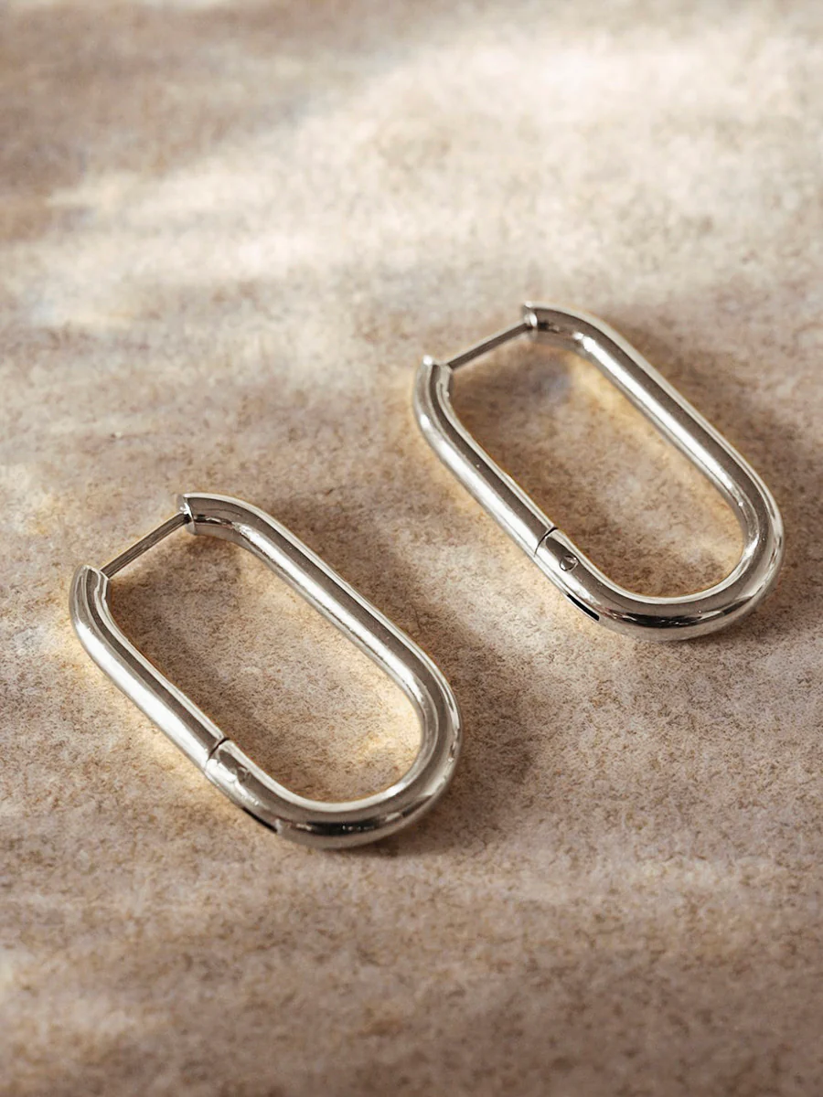 Large U Hoop Ohrringe - Image 5