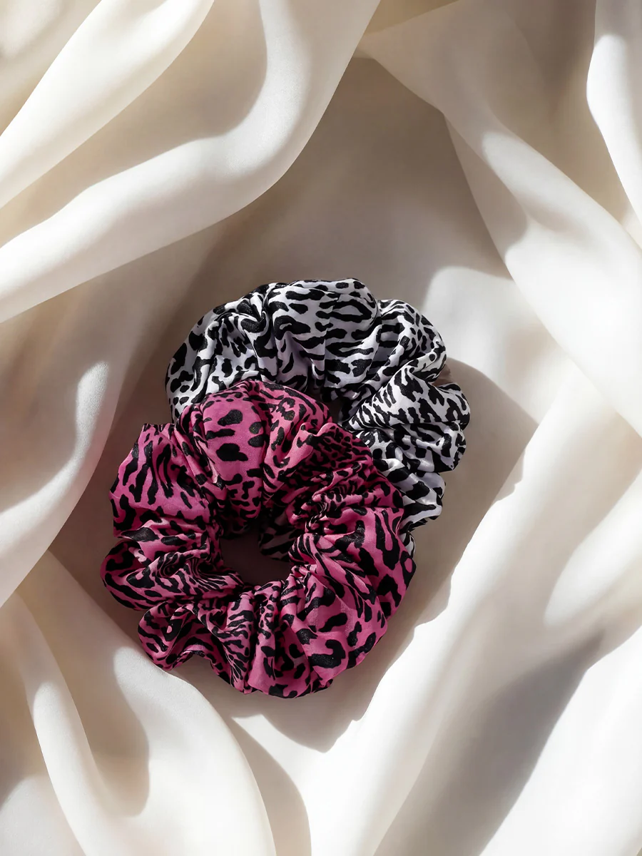 Leopard Beauty Scrunchie Pink - Image 3