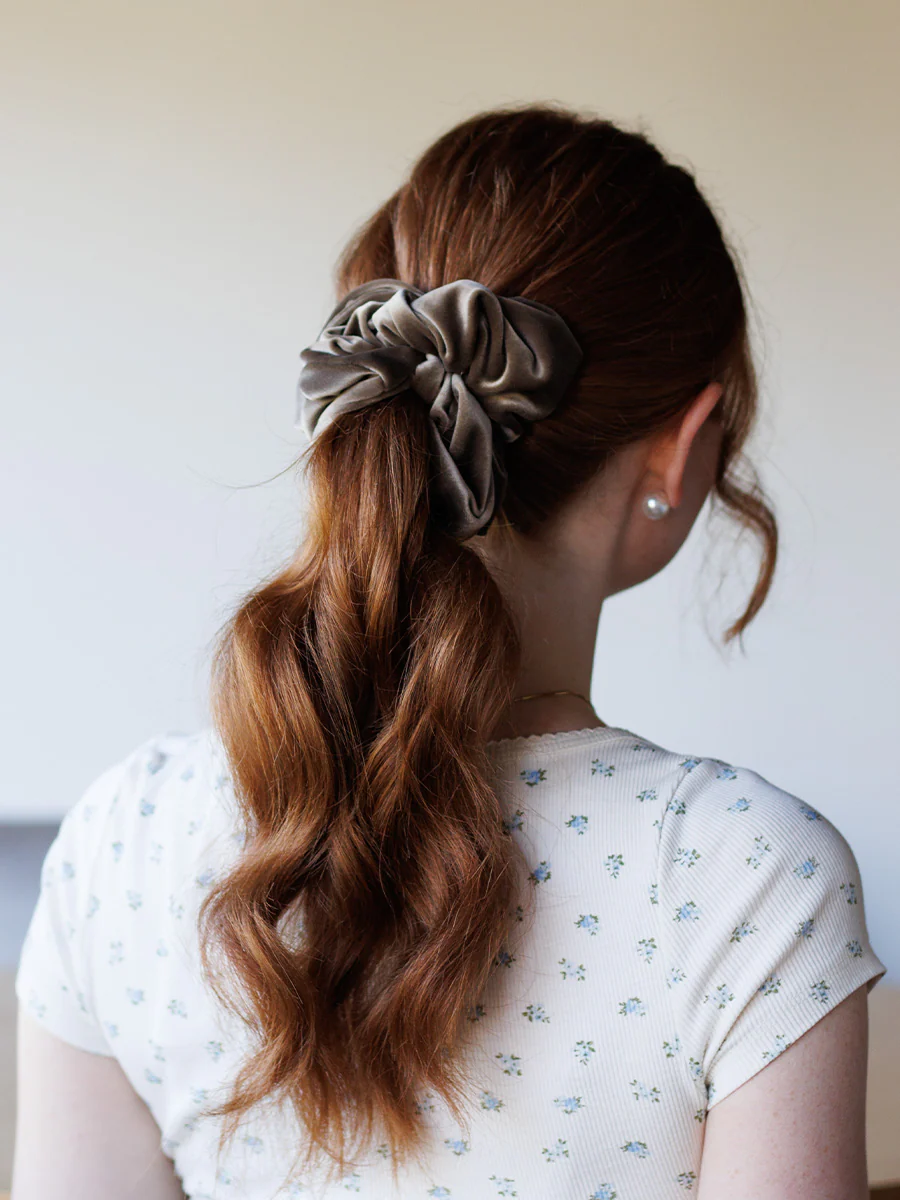 Luxe Velvet Blue Scrunchie - Image 4