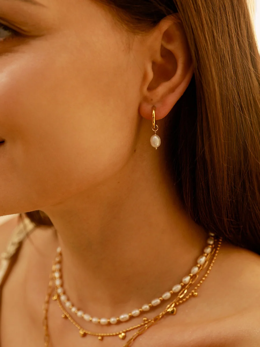 Modern Pearl Small Ohrringe - Image 3
