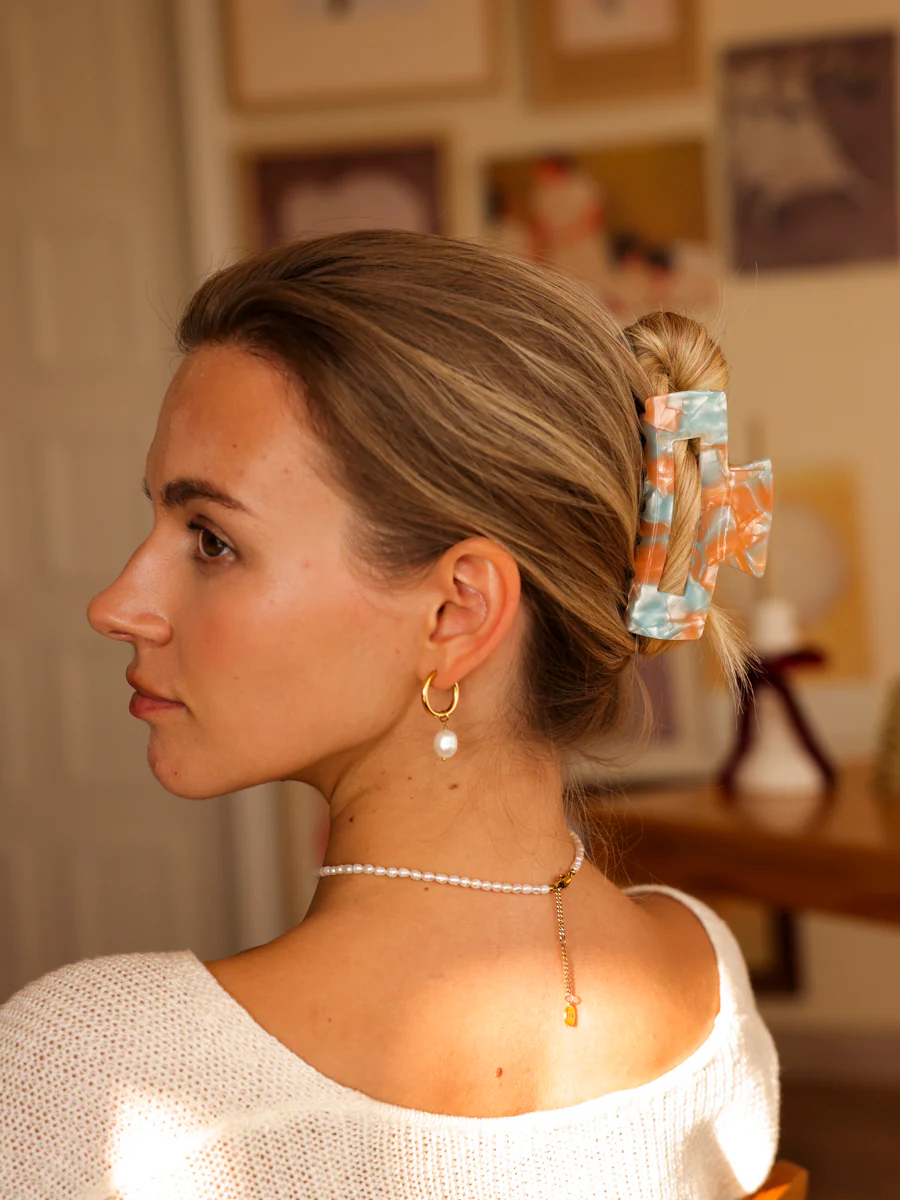 Modern Style Haarklammer Peach Blue - Image 2