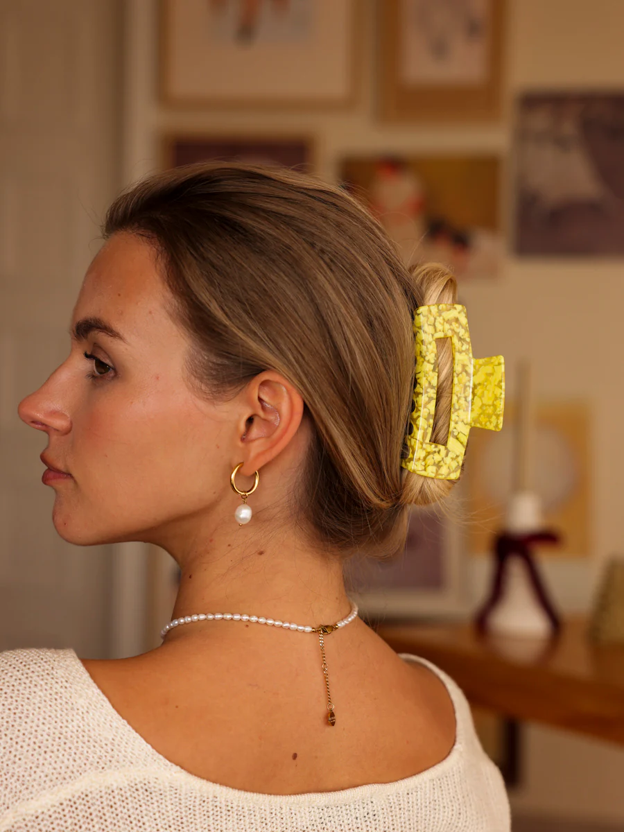 Modern Style Haarklammer Yellow Floral - Image 2