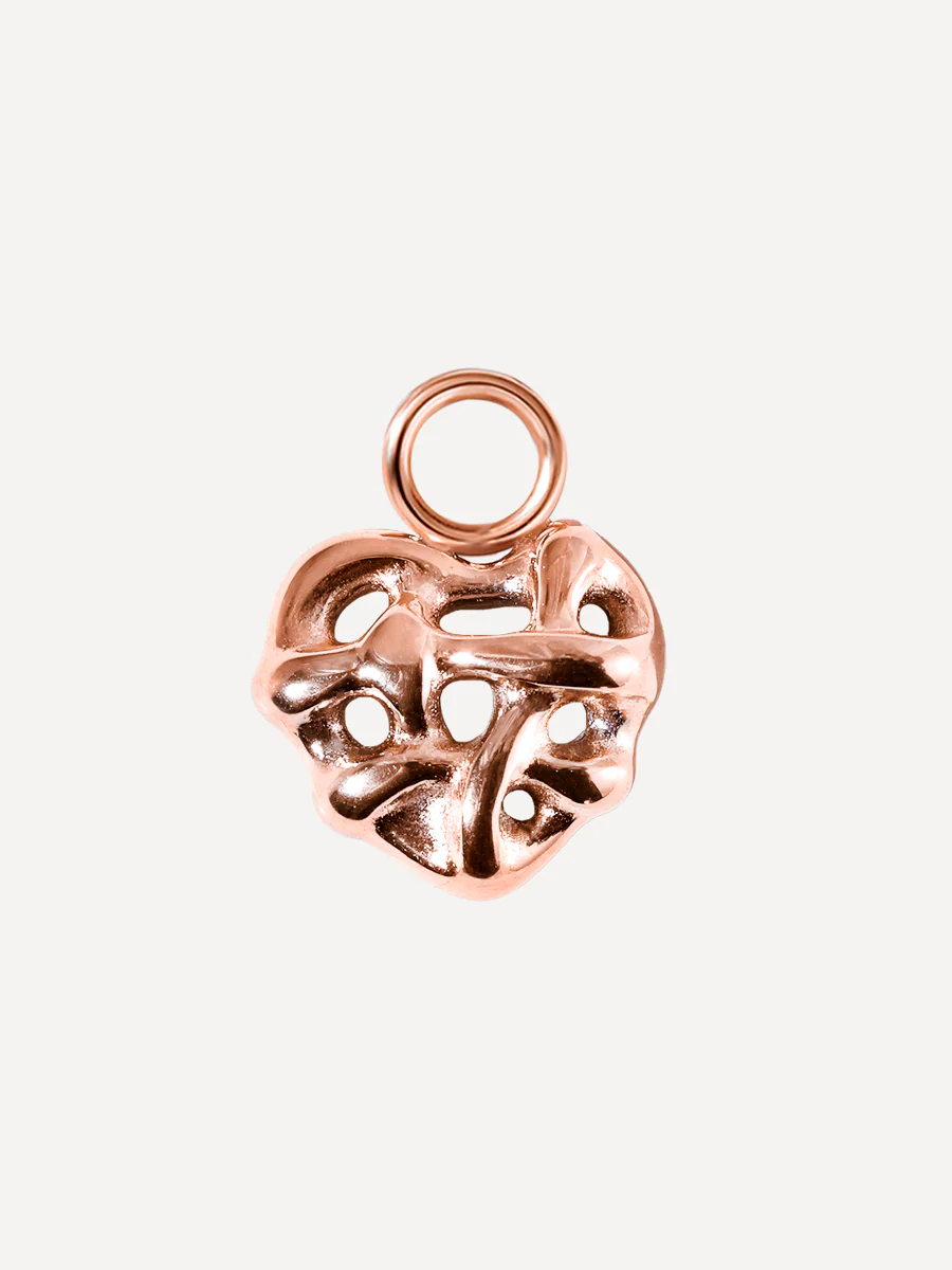 10,2x8,3mm Molten Heart Ohrring-Charm - Image 3