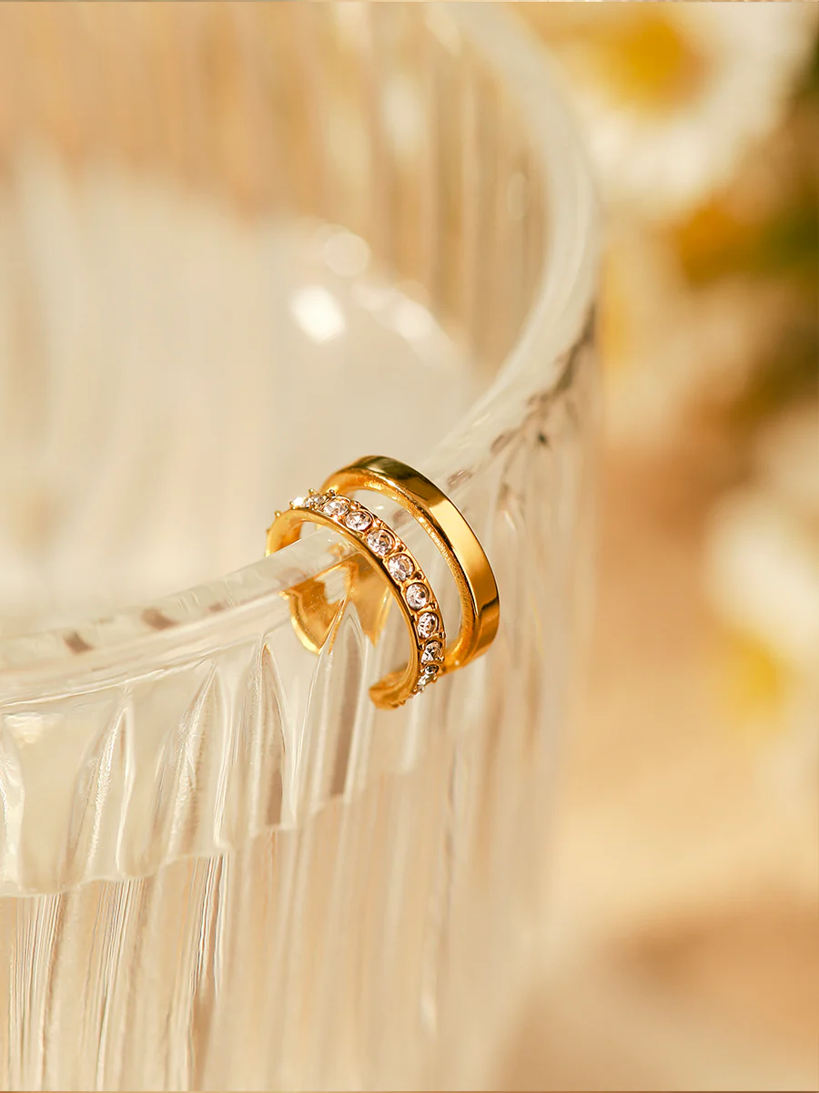 Moon Phase Duo Brilliant Earcuff - Image 4