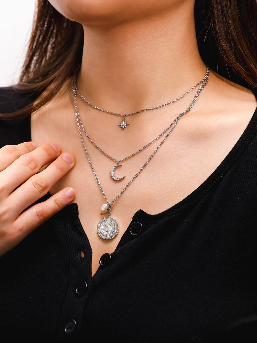 Moon Phase N Star Double Layer Kette - Image 11