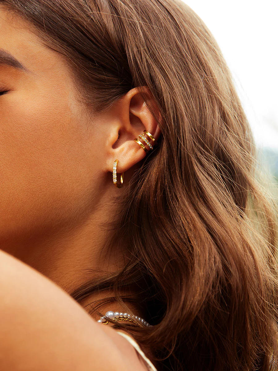 Moon Phase Trio Brilliant Earcuff - Image 2
