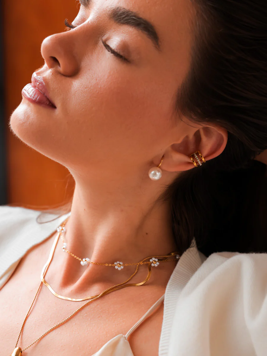 Moon Phase Trio Brilliant Earcuff - Image 3