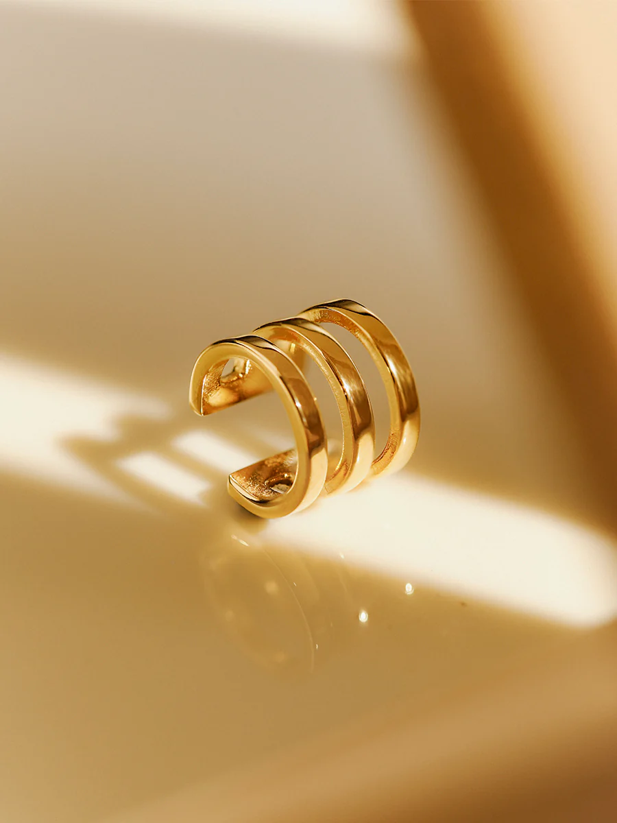 Moon Phase Trio Plain Earcuff - Image 4