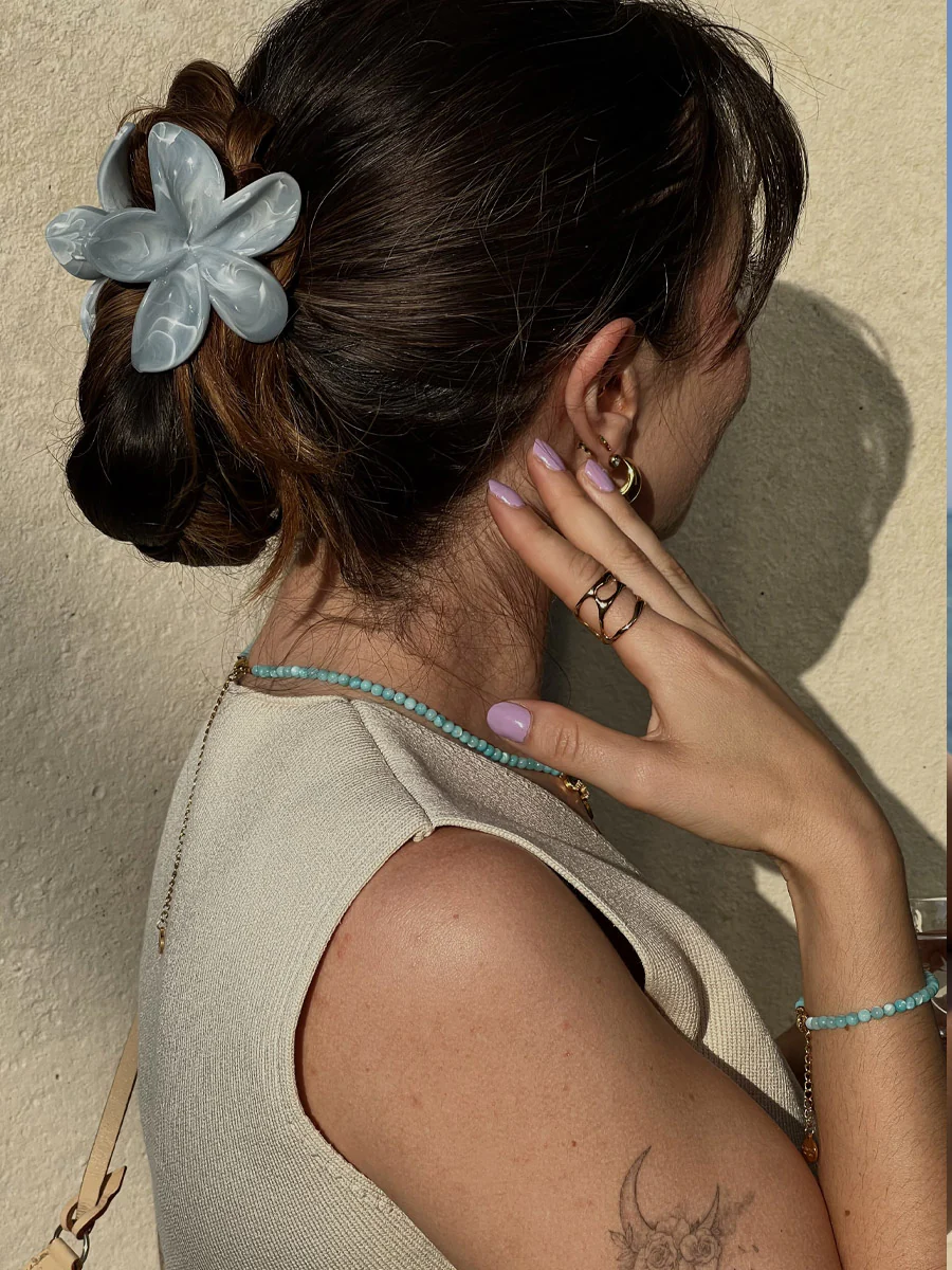 Pastel Petal Blue Haarklammer - Image 5