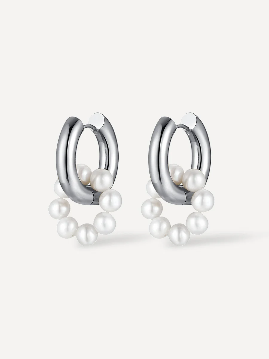 Pearl Hoop Ohrringe - Image 10