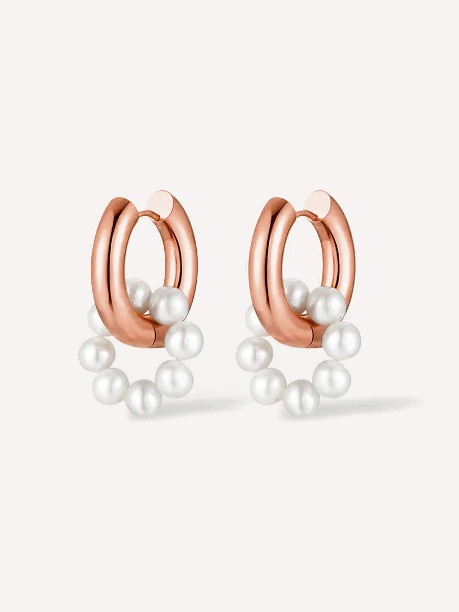 Pearl Hoop Ohrringe - Image 11