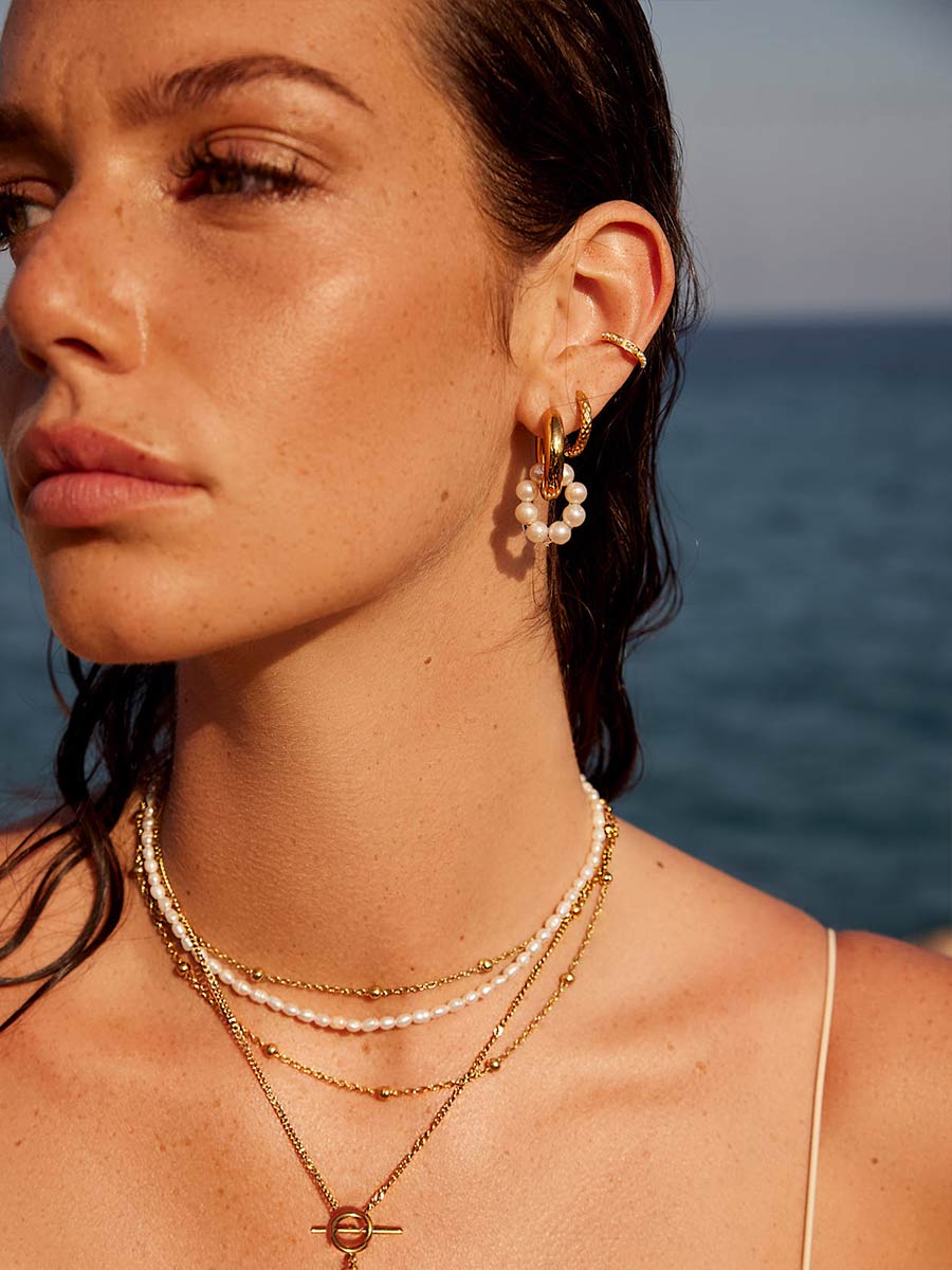 Pearl Hoop Ohrringe - Image 7