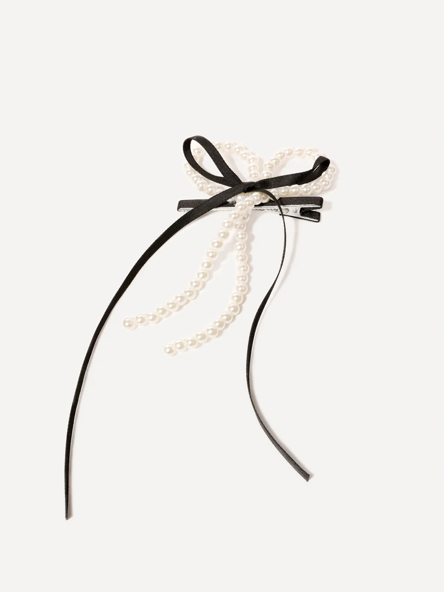 Pearl Ribbon Hairclip - Image 2