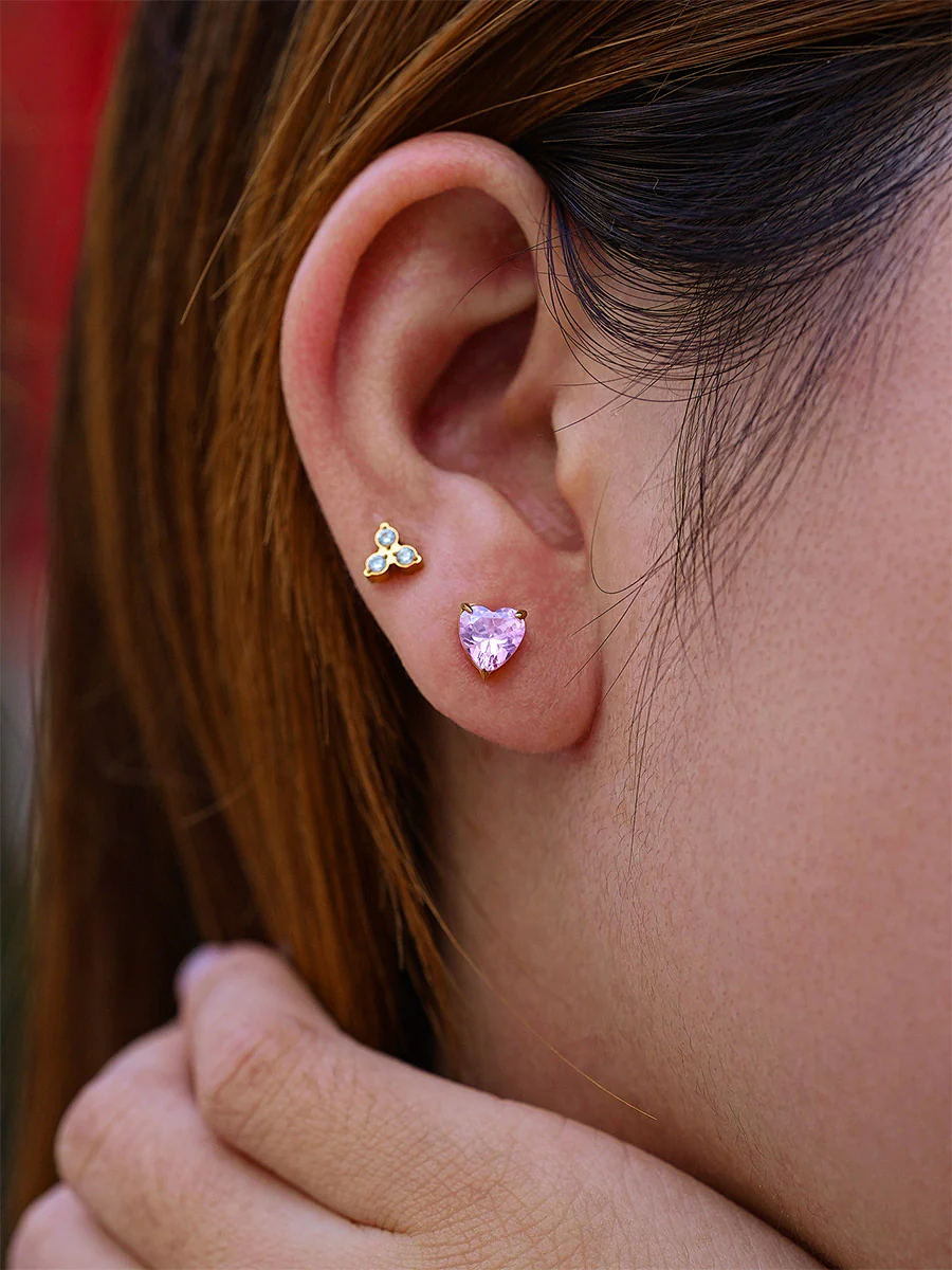 Pink Heart OHRRINGE - Image 2