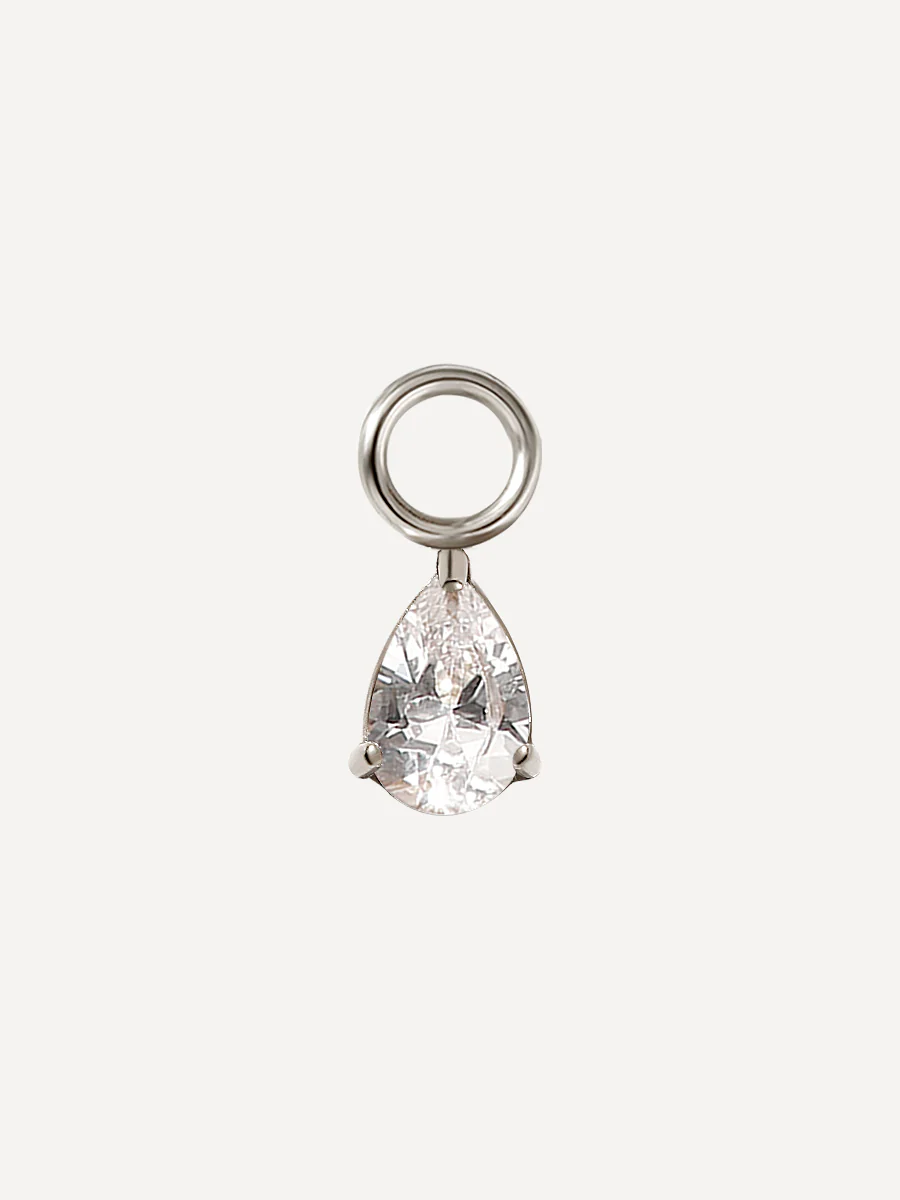 6,7x4,7mm Pure Drop Ohrring-Charm - Image 2