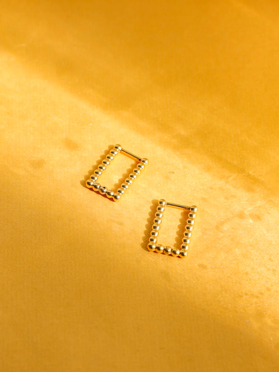 Rectangle Bubble Ohrringe - Image 4
