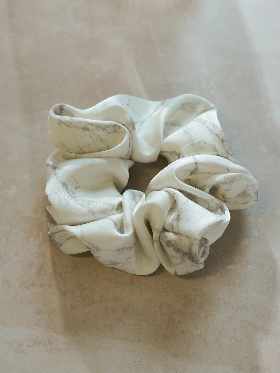 Serene Flow White Scrunchie - Image 4
