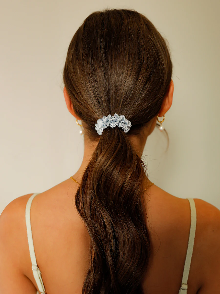 Serene Pink  Pure Silk Scrunchie - Image 4