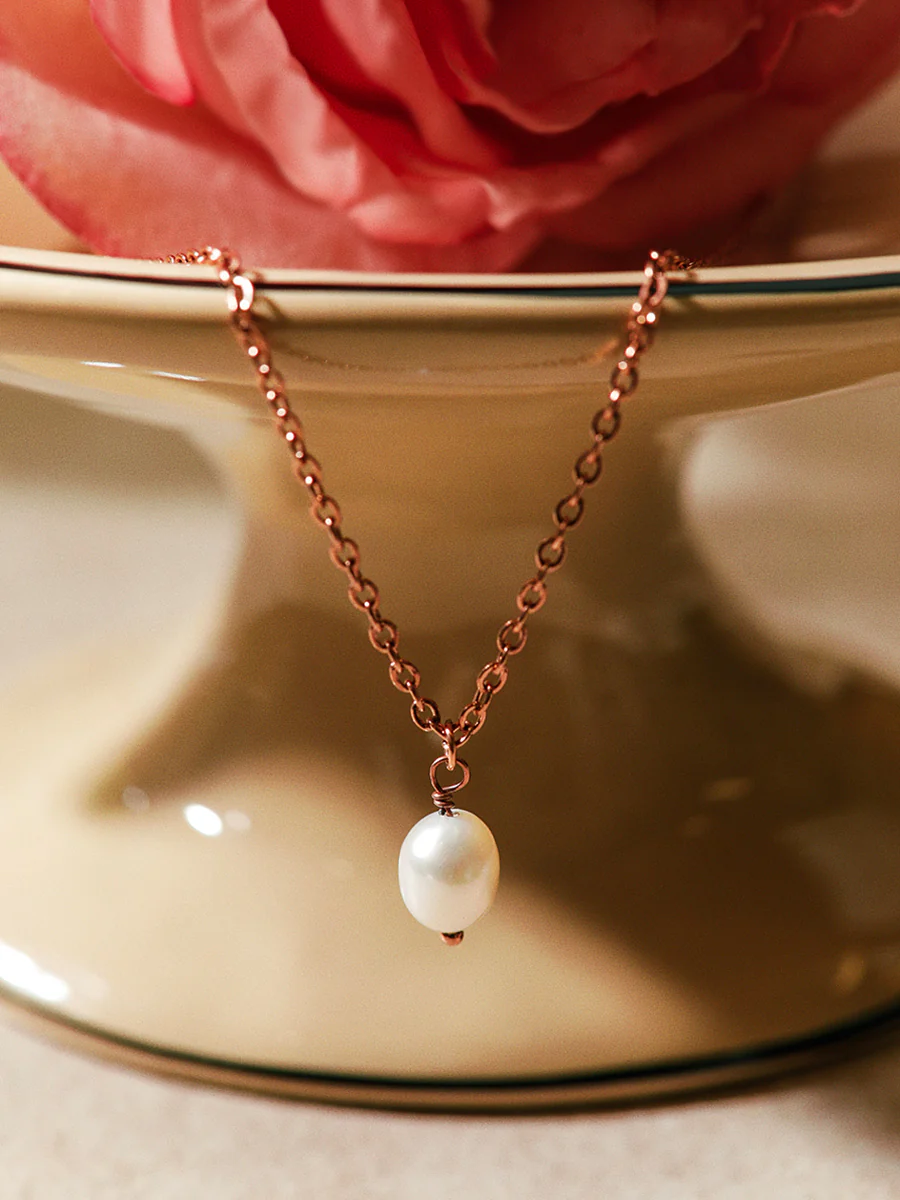 Simple Pearl Pendant Kette - Image 14