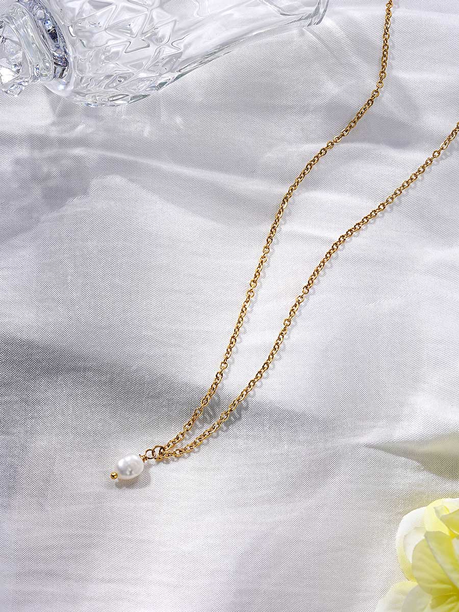 Simple Pearl Pendant Kette - Image 5