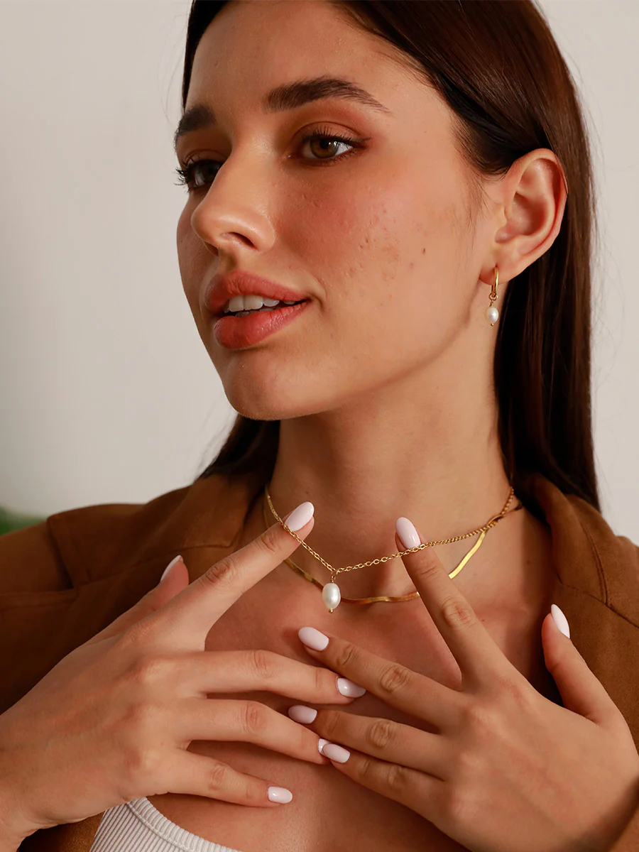 Simple Pearl Pendant Kette - Image 7