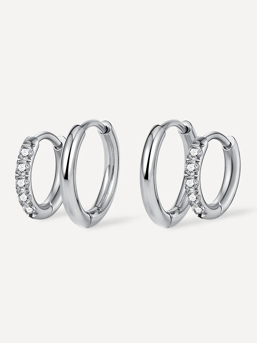 Slim & Shine Hoops Ohrringe Set - Image 3
