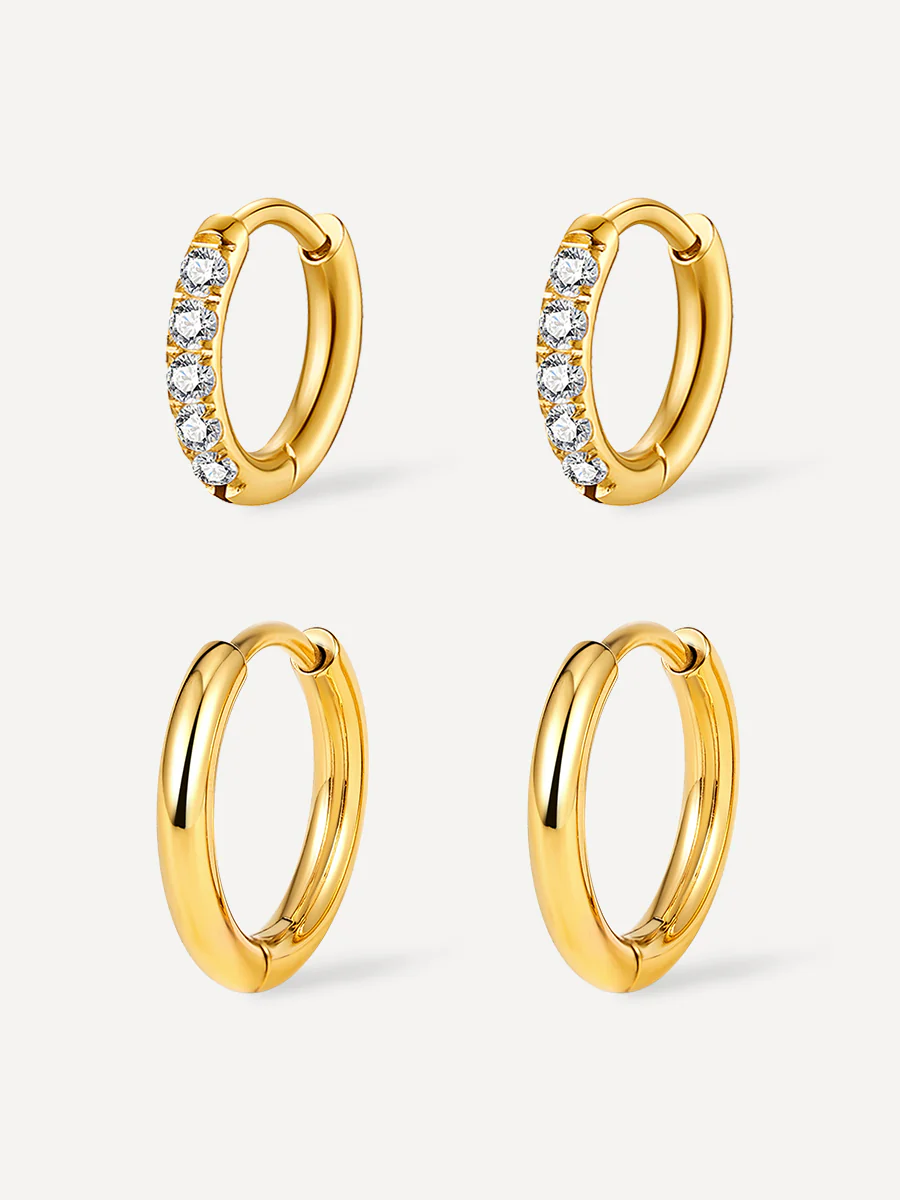 Slim & Shine Hoops Ohrringe Set - Image 4