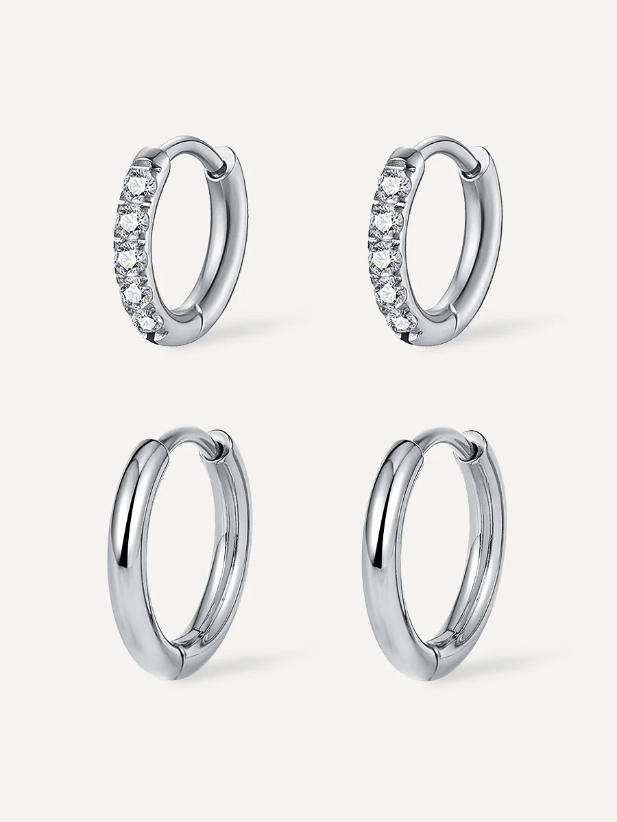 Slim & Shine Hoops Ohrringe Set - Image 5