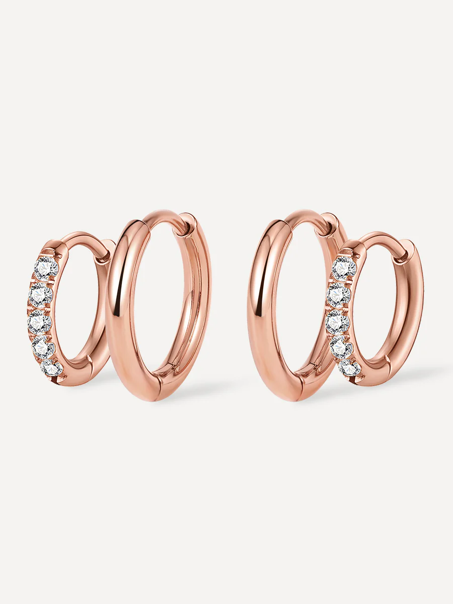 Slim & Shine Hoops Ohrringe Set - Image 6