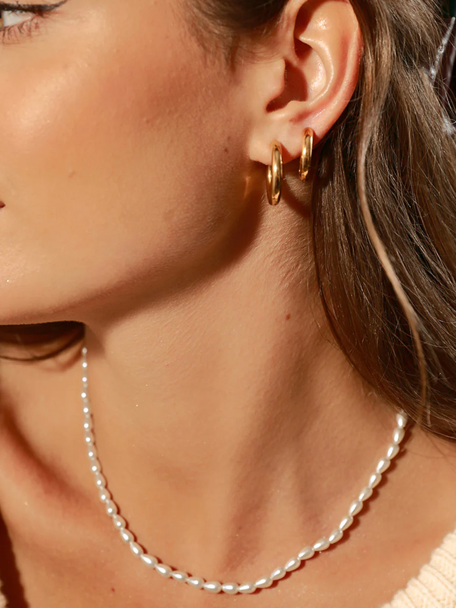 Smooth & Glossy Hoops Ohrringe Set - Image 2