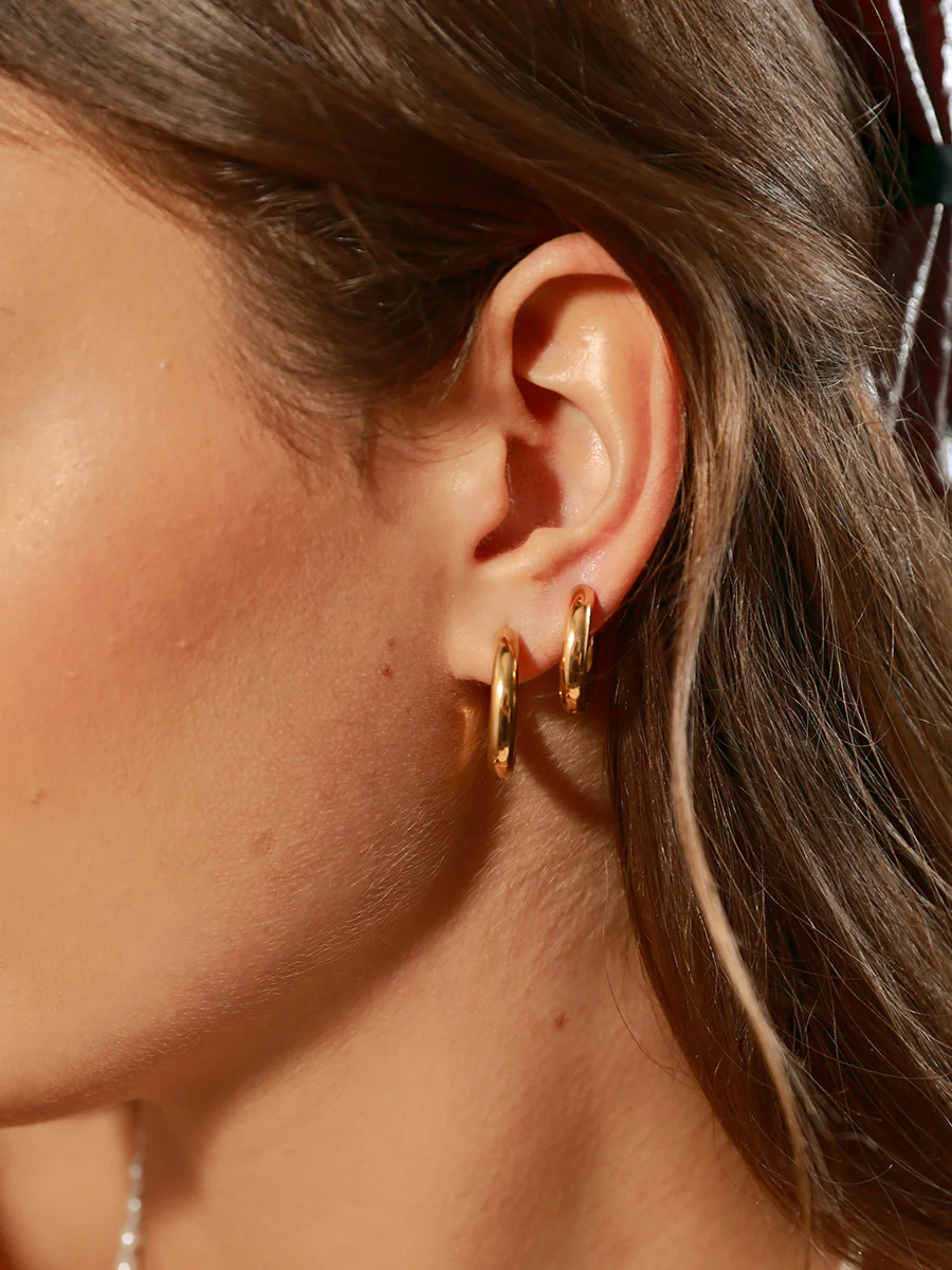Smooth & Glossy Hoops Ohrringe Set - Image 3