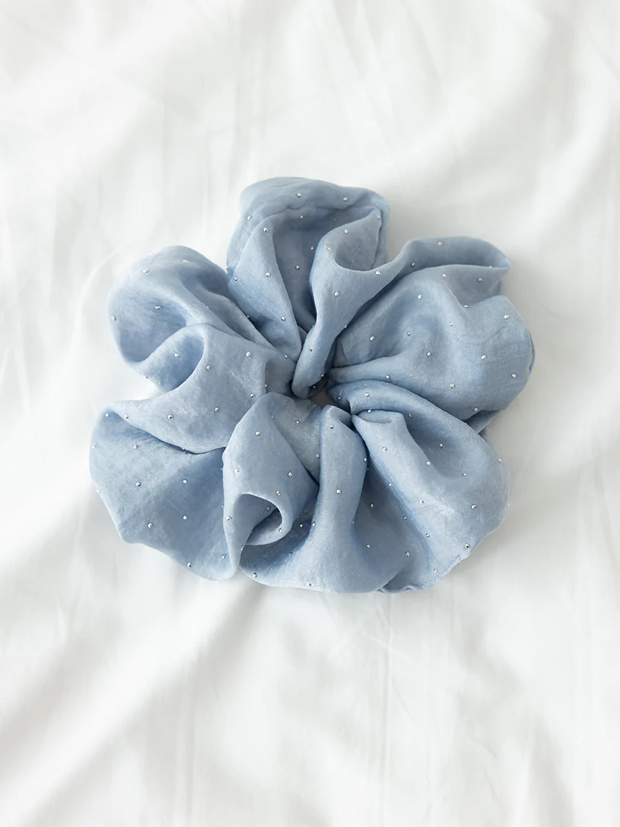 Sparkling Joy Blue Scrunchie - Image 4