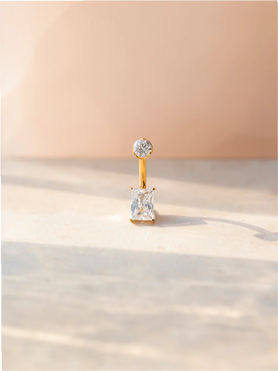 Square Starlight Titan Bauchnabelpiercing