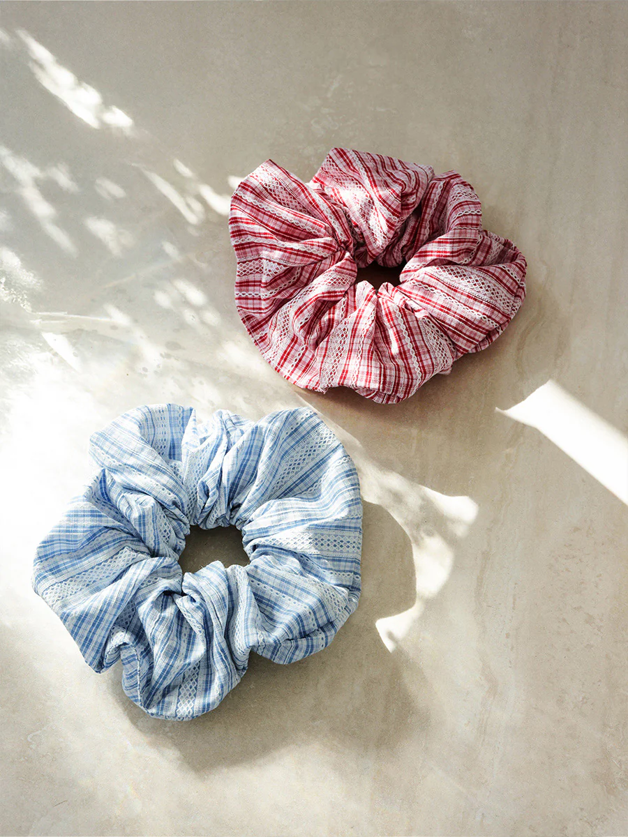 Sweet Lace Blue Scrunchie - Image 4