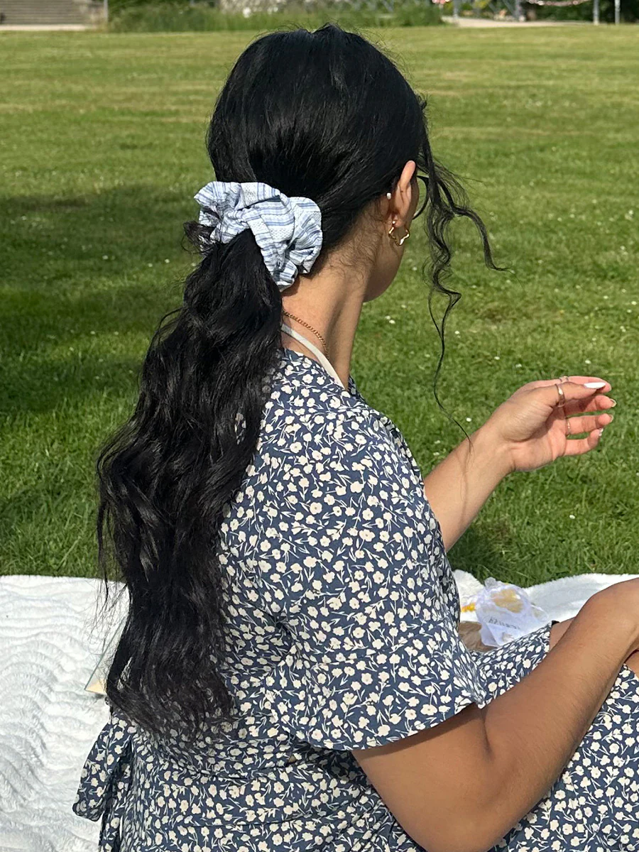 Sweet Lace Blue Scrunchie - Image 7