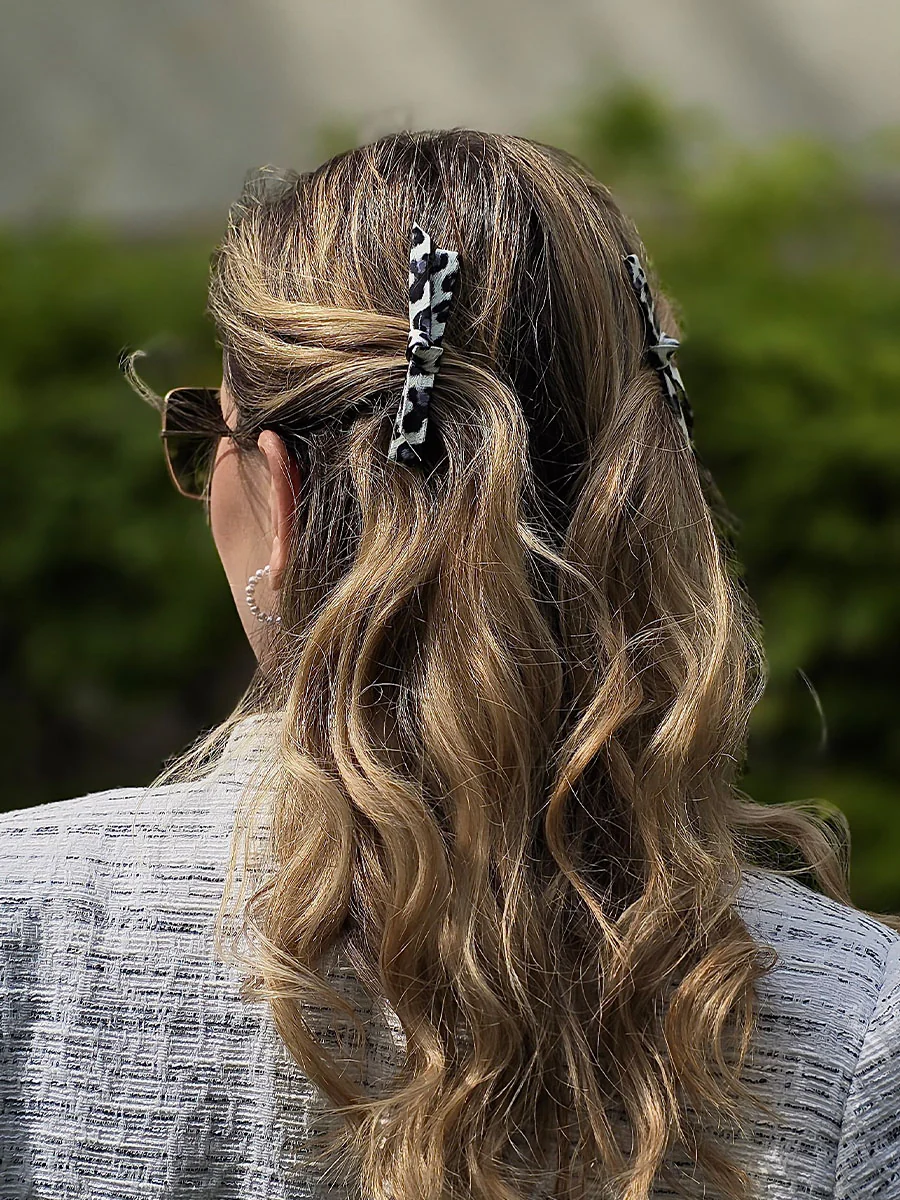 Trendy Charm White Leopard Set Hairpin - Image 5
