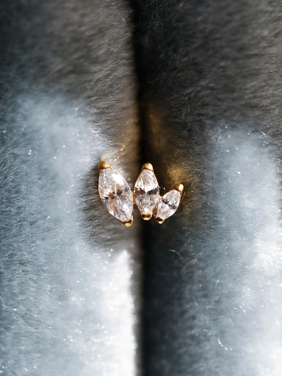Triple Marquise Leaf Titan Piercing - Image 4