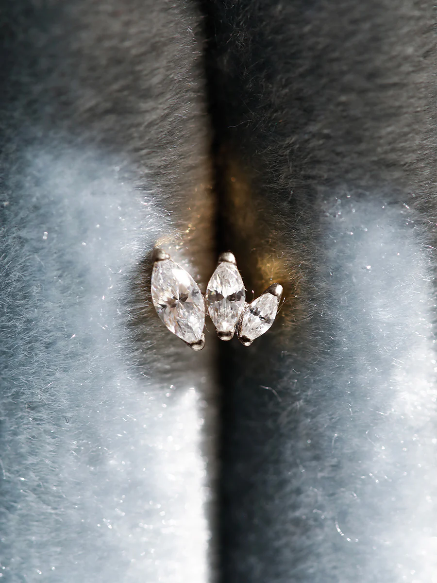 Triple Marquise Leaf Titan Piercing - Image 8