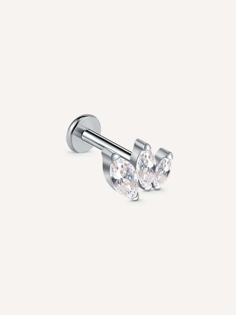Triple Marquise Leaf Titan Piercing - Image 9