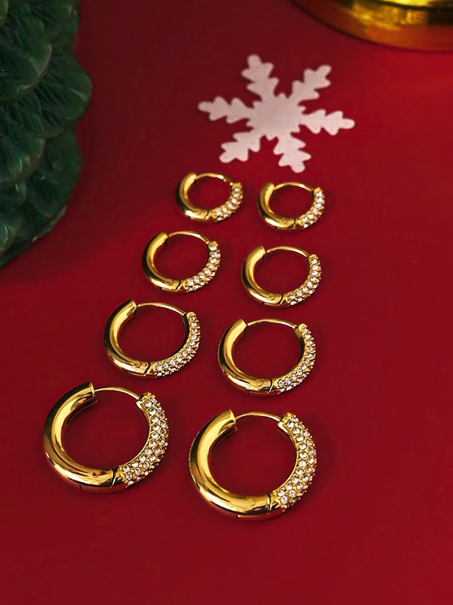 Twinkle Split Ohrringe Set Gold - Image 4