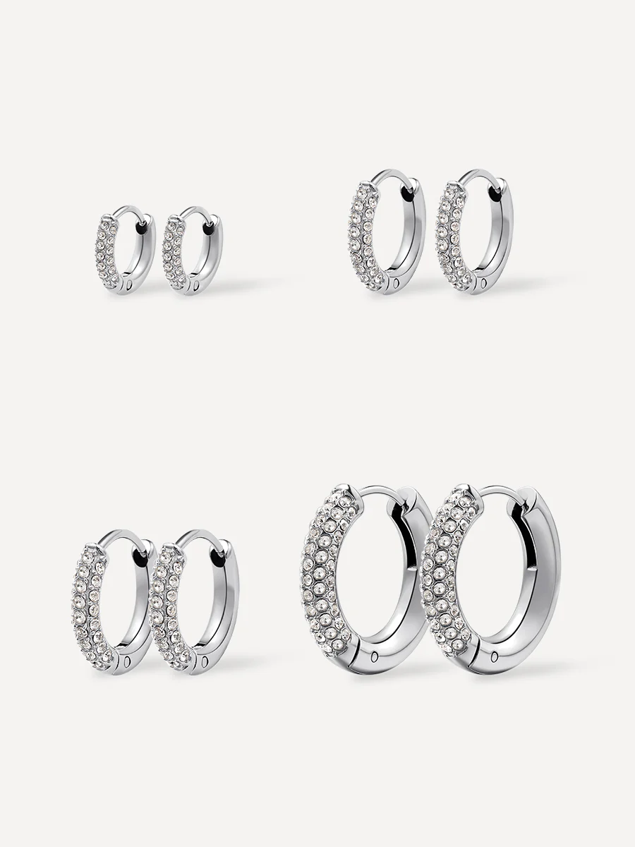 Twinkle Split Ohrringe Set Silber - Image 5