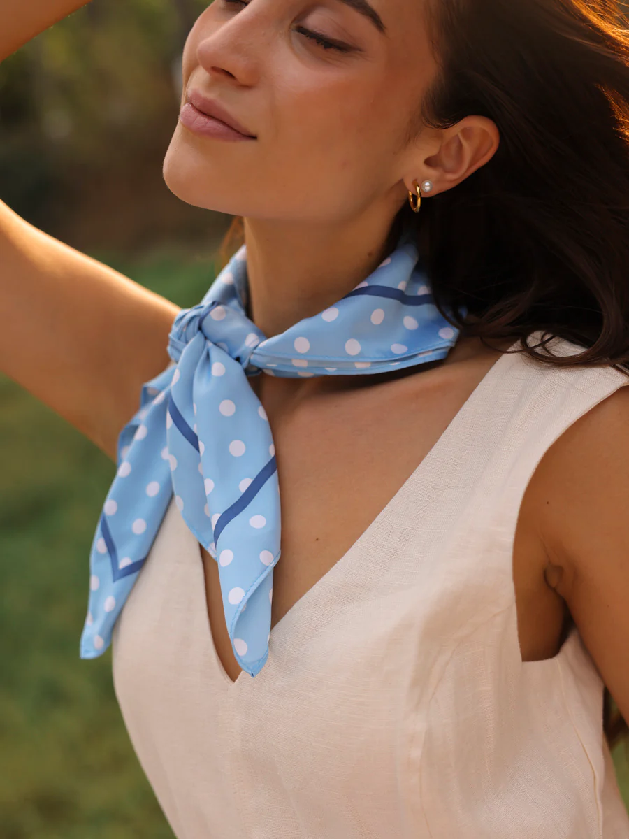 Vintage Dot Blue Tuch - Image 5