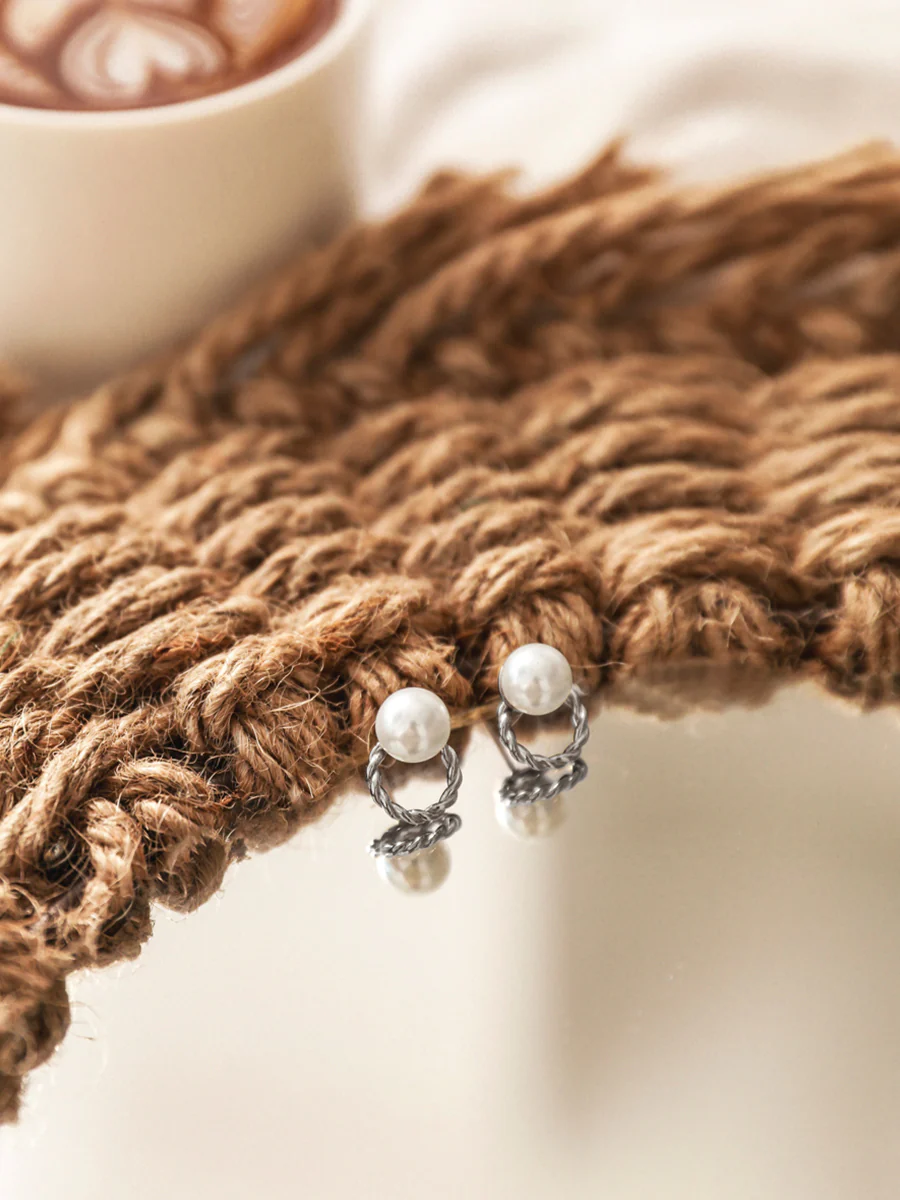 Vintage Wreath Pearl Ohrringe - Image 11