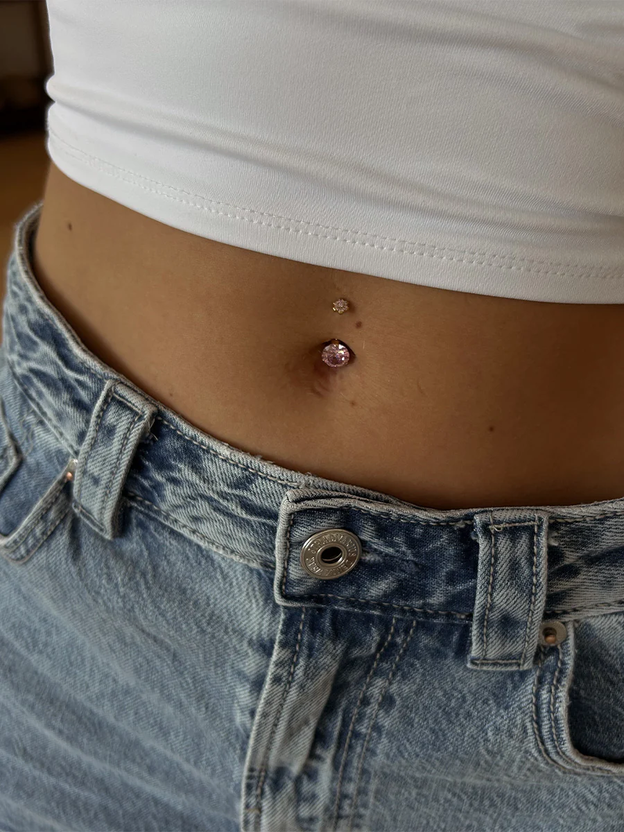 Whisper Petal Pink Titan Bauchnabelpiercing - Image 2