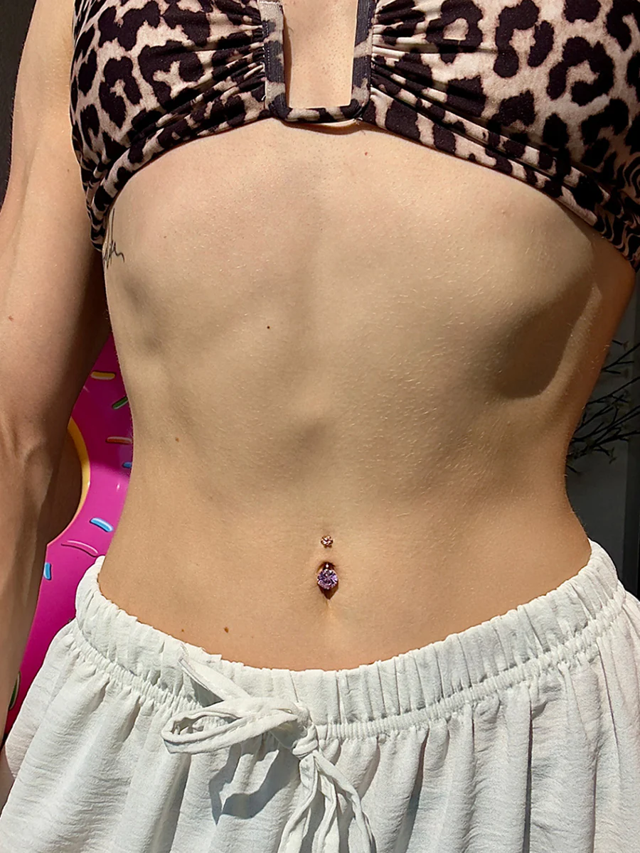 Whisper Petal Pink Titan Bauchnabelpiercing - Image 3