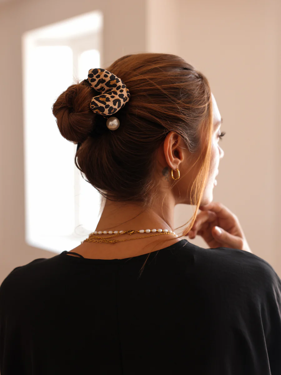 Wild Heart Leopard Scrunchie - Image 2